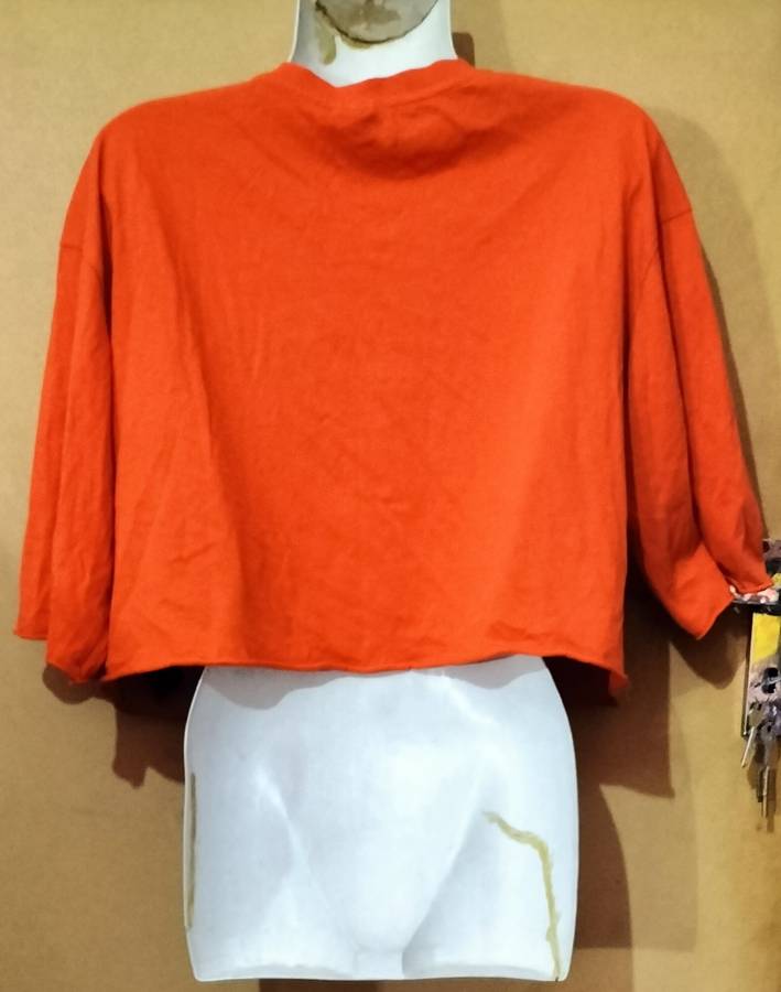 Ladies - Short Orange Top - Make - no make - Size - S