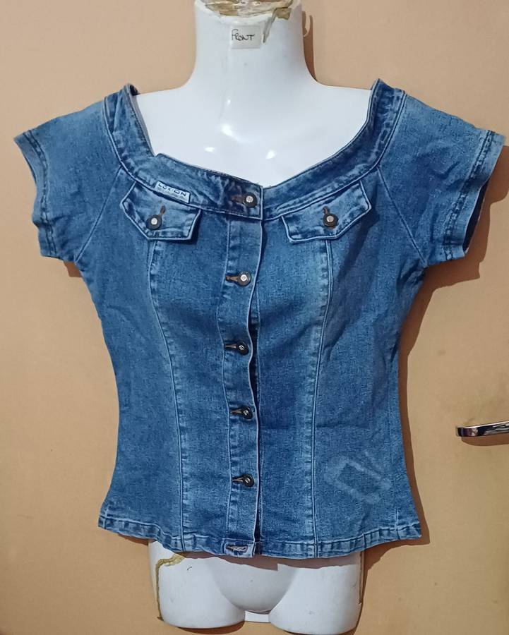 Ladies - Blue Denim Blouse - Make - Loxion Kuloa - Size - 36