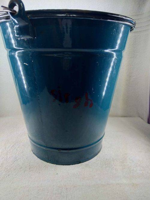 Vintage enamel bucket