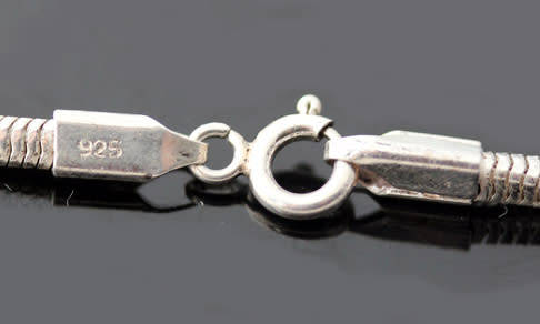 SIMPLE CONTEMPORARY STERLING SILVER SNAKE LINK BRACELET CHAIN. 925