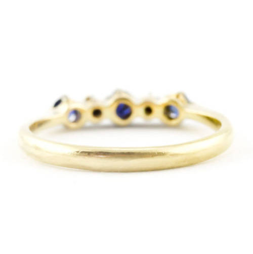 VINTAGE 18CT YELLOW GOLD and PLATINUM SAPPHIRE AND DIAMOND RING. CERT *JEWELLER EVALUATION R14`000*