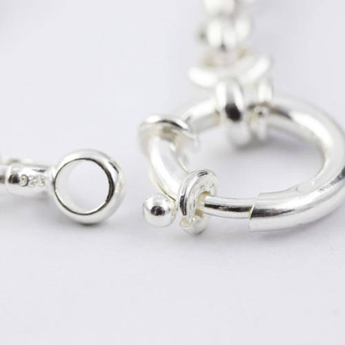CLASSIC BELCHER (ROLO) LINK CHAIN ITALIAN STERLING SILVER BRACELET. 925. ITALY