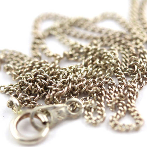 BEAUTIFUL VINTAGE ABALONE AND STERLING SILVER PENDANT ON 42 cm STERLING SILVER CHAIN