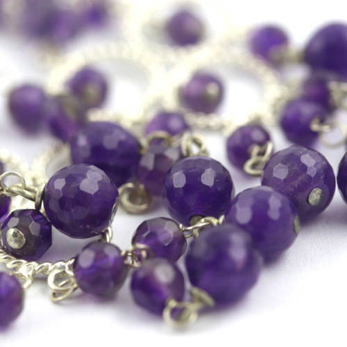 FABULOUS LONG NATURAL AMETHYST CHANDELIER STERLING SILVER DROP AND DANGLE EARRINGS. 925