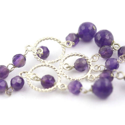 FABULOUS LONG NATURAL AMETHYST CHANDELIER STERLING SILVER DROP AND DANGLE EARRINGS. 925