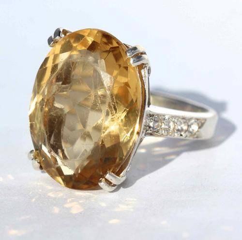CERTIFIED LARGE NATURAL CITRINE RING (a whopping 8,9 grams!) EXCLUSIVELY CREATED IN CAPE TOWN