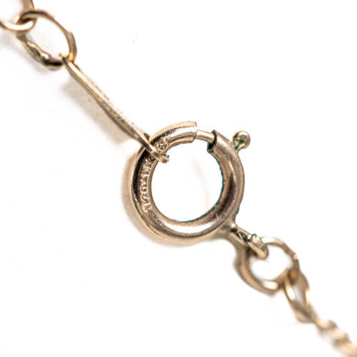 DIAMOND 9CT YELLOW GOLD STYLISED HEART PENDANT ON 46CM 9CT YELLOW GOLD FIGARO CHAIN. 375