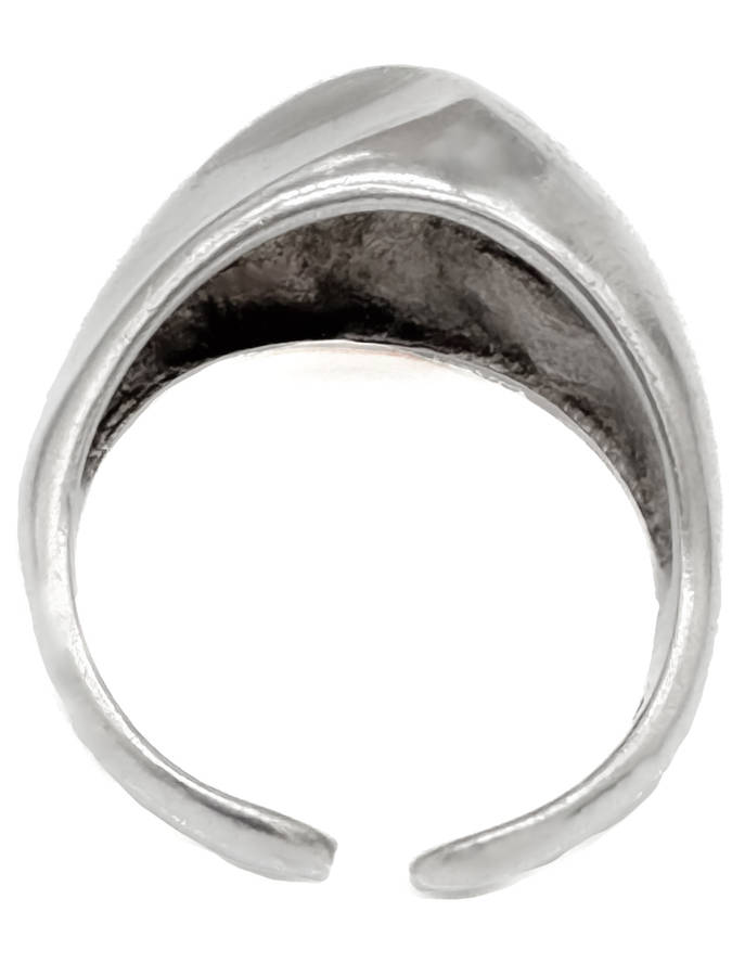 VINTAGE STERLING SILVER CONTOURED RING. HALLMARKED