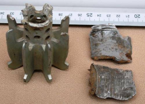 60mm Mortar Shrapnel & Tail Fin, Circa 1987, SADF- Army