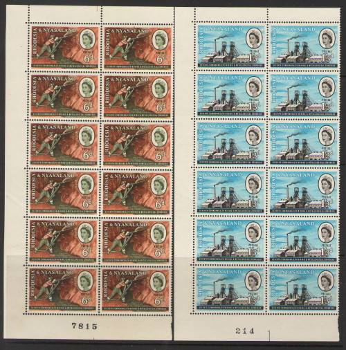 RHODESIA AND NYASALAND COMMONWEALTH MINING CONTROL BLOCKS OF 12 UMM