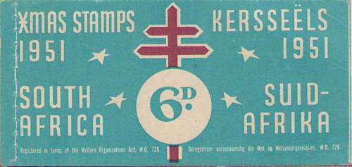 1951 6d CHRISTMAS BOOKLET COMPLETE STITCHED NO VALUE ON STAMPS
