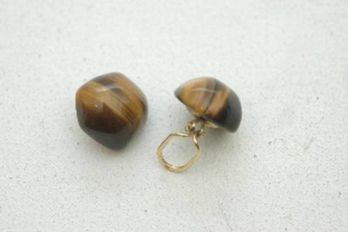 Tiger eye clip on earrings, excellent quality