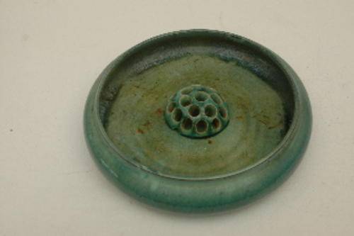 ? Linn ware -- large flower bowl 33cm diam and flower holder