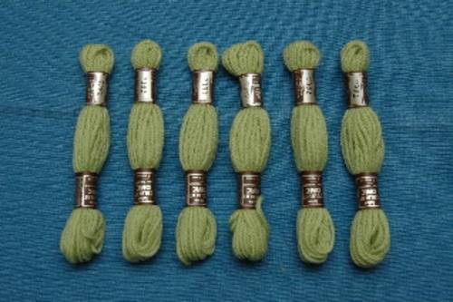 DMC tapestry wool colour 7382 (light green) x 6 skeins