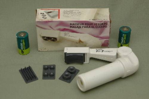 Portable body massager with interchangeable plates