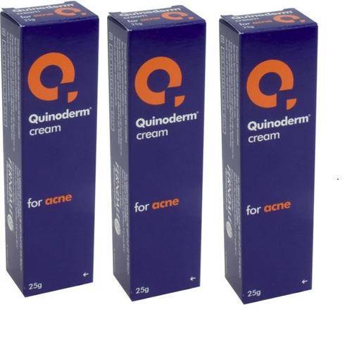 Quinoderm Acne Cream - 10 % Triple Pack - 3 x 25g. 10% Benzyl Peroxide