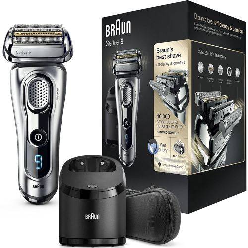 Braun Series 9 9296cc Men's Electric Foil Shaver, Wet and Dry with Clean and Renew Charge Station
