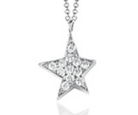 100% REAL, SOLID 10KT WHITE GOLD NATURAL DIAMONDS NECKLACE