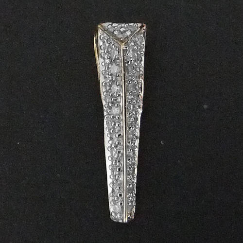 100% REAL, SOLID 10KT YELLOW GOLD NATURAL DIAMONDS PENDANT
