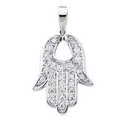 100% REAL, SOLID 10KT WHITE GOLD NATURAL DIAMONDS PENDANT