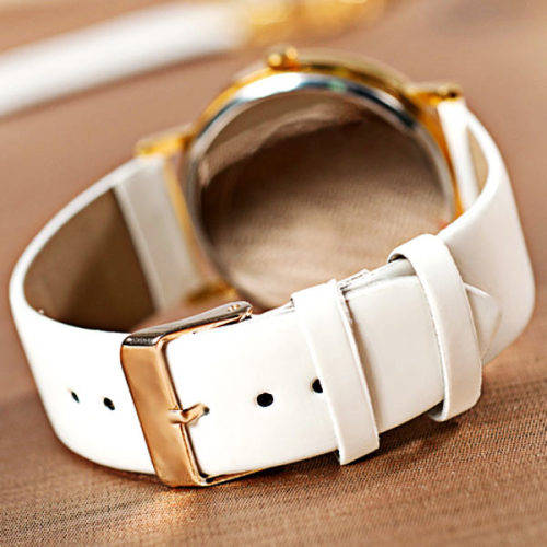 *Worldly Design* World Map Leather Everyday Legend Quartz Movement  Timepiece