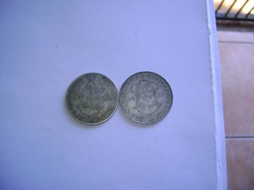 1932 ,1935 UNION SILVER 2 SHILLING COINS.SILVER 18.10 GRAMS. BID PER 1 TO TAKE 2.