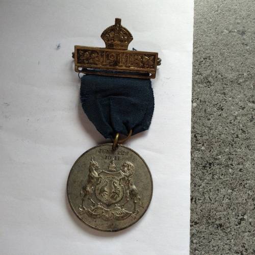 BLOEMFONTEIN ISSUE OF THE 1911 CORONATION OF KING GEORGE V AND QUEEN MARY. WITH 1911 BAR AND RIBBON.