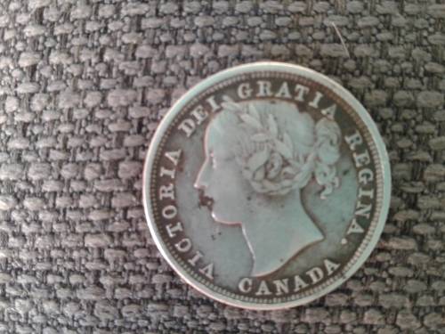GEM.1858 CANADIAN SILVER 20 CENT COIN VICTORIAN REIGN.