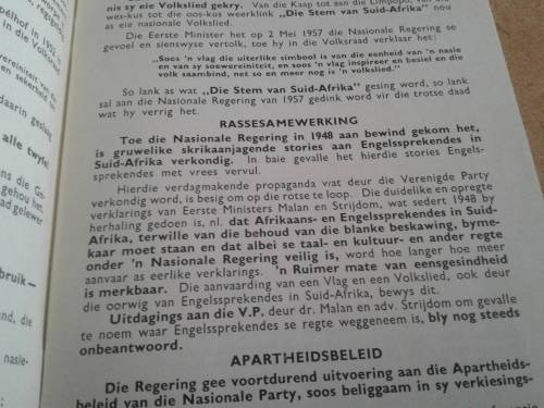 FREEDOM CHARTER OF THE NATIONAL PARTY -1948-1958.APARTHEID ETC VALIDATED. DESCRIPTION.