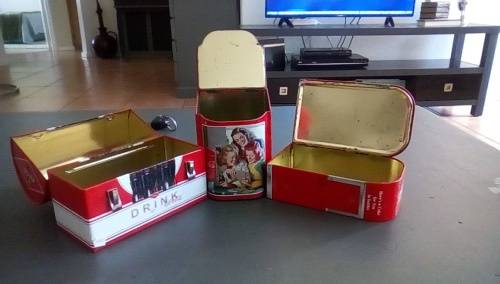 3 Authentic Coca Cola tins.