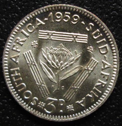 1959 Silver Threepence