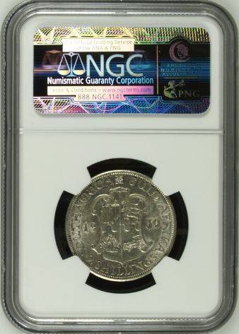 1939 Two Shillings NGC graded AU55!