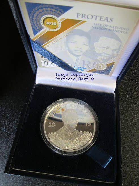 2015 Protea Proof Silver R1 coin!! Mandela Life of a Legend