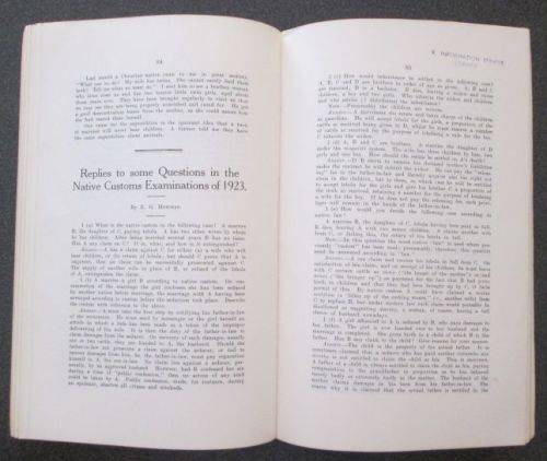 NADA The Southern Rhodesia Native Affairs Department Annual, No.1  1923