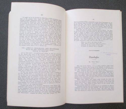 NADA The Southern Rhodesia Native Affairs Department Annual, No.1  1923