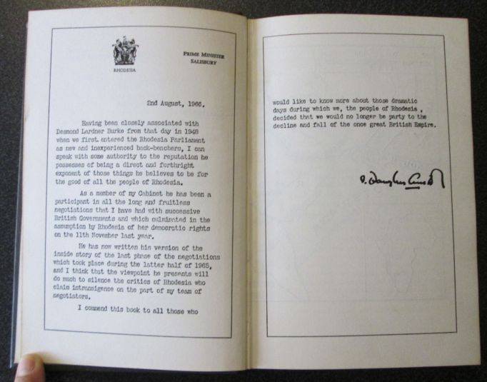 Rhodesia The Story of the Crisis - The Minister of Justice - full Rhodesian Case. Lardne-Burke