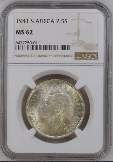 1941 Half Crown NGC graded MS62