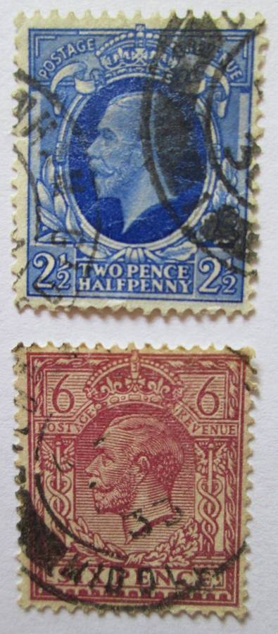 Great Britain 1924-1928 King George V Set of 12 Stamps+ 2 extra
