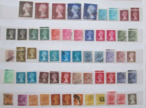 Great Britain 1968 - 2013 Queen Elizabeth II : Design Arnold Machin Engraving Over 130 Stamps !!
