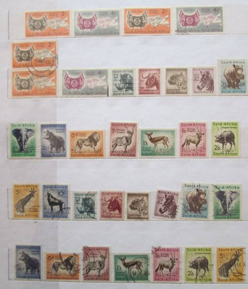 Union & Republic of South Africa stamp collection Part II : 1954-1975 in stock book