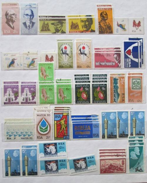 Union & Republic of South Africa stamp collection Part II : 1954-1975 in stock book