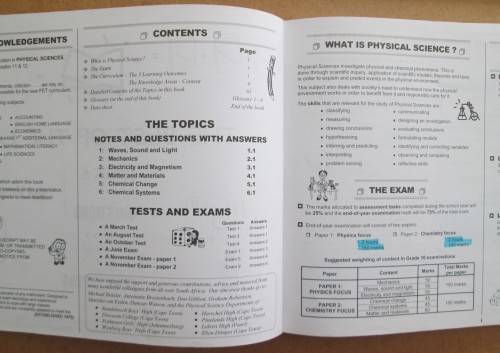 Physichem Caps Gr 10, Q&A + The Answer Series 3 in 1 Physical Science Gr 10