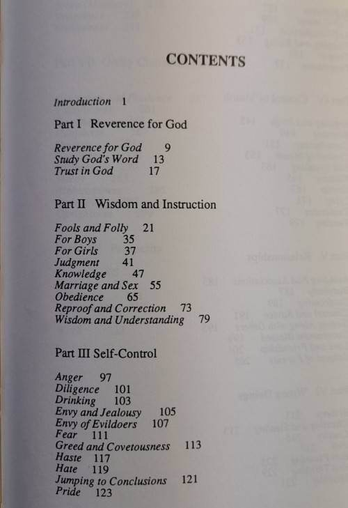 Proverbs for Parenting, A Topical Guide for Child Raising from the Book of Proverbs