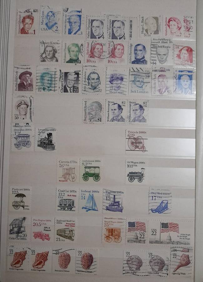 Comprehensive USA Stamp Collection, 1870 to 1985, Over 2100 Stamps & Stamp Blocks, America