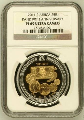 2011 SARB 90th ANNIVERSARY CROWN NGC graded PF69 Ultra Cameo!!