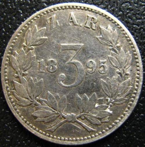 1895 ZAR Threepence