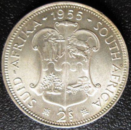1955 Union of SA Two Shilling (2S / Florin)