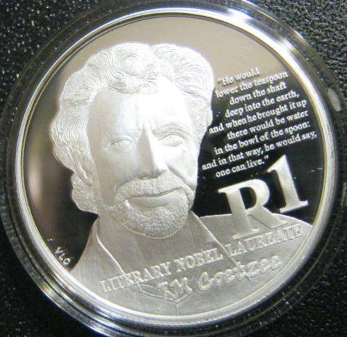 2011 Protea Proof Silver R1, John Maxwell Coetzee. Have a look!!