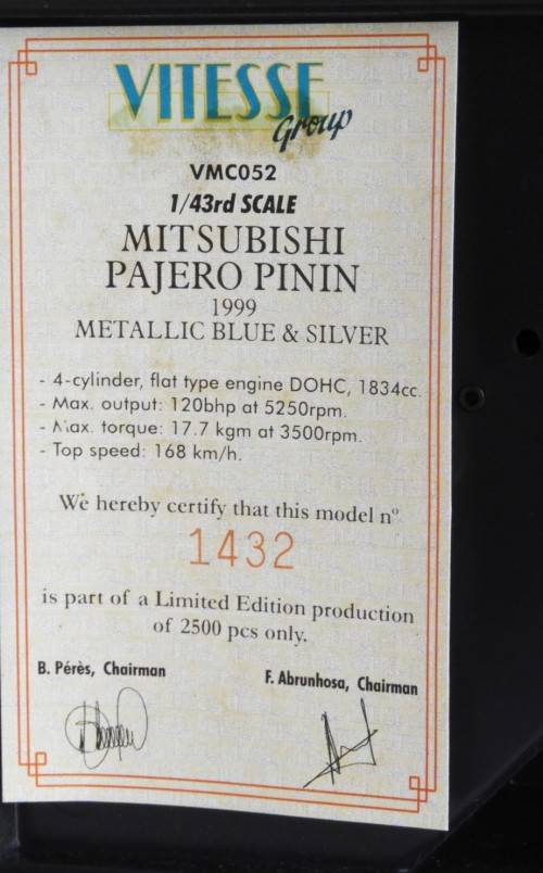 Mitsubishi Pajero Pinin (1999) 1:43 Limited Edition by Vitesse