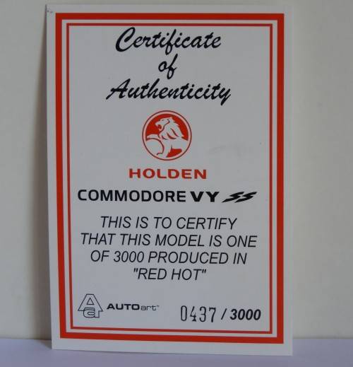 Holden Commodore VY SS 1:43 Autoart Australian Model